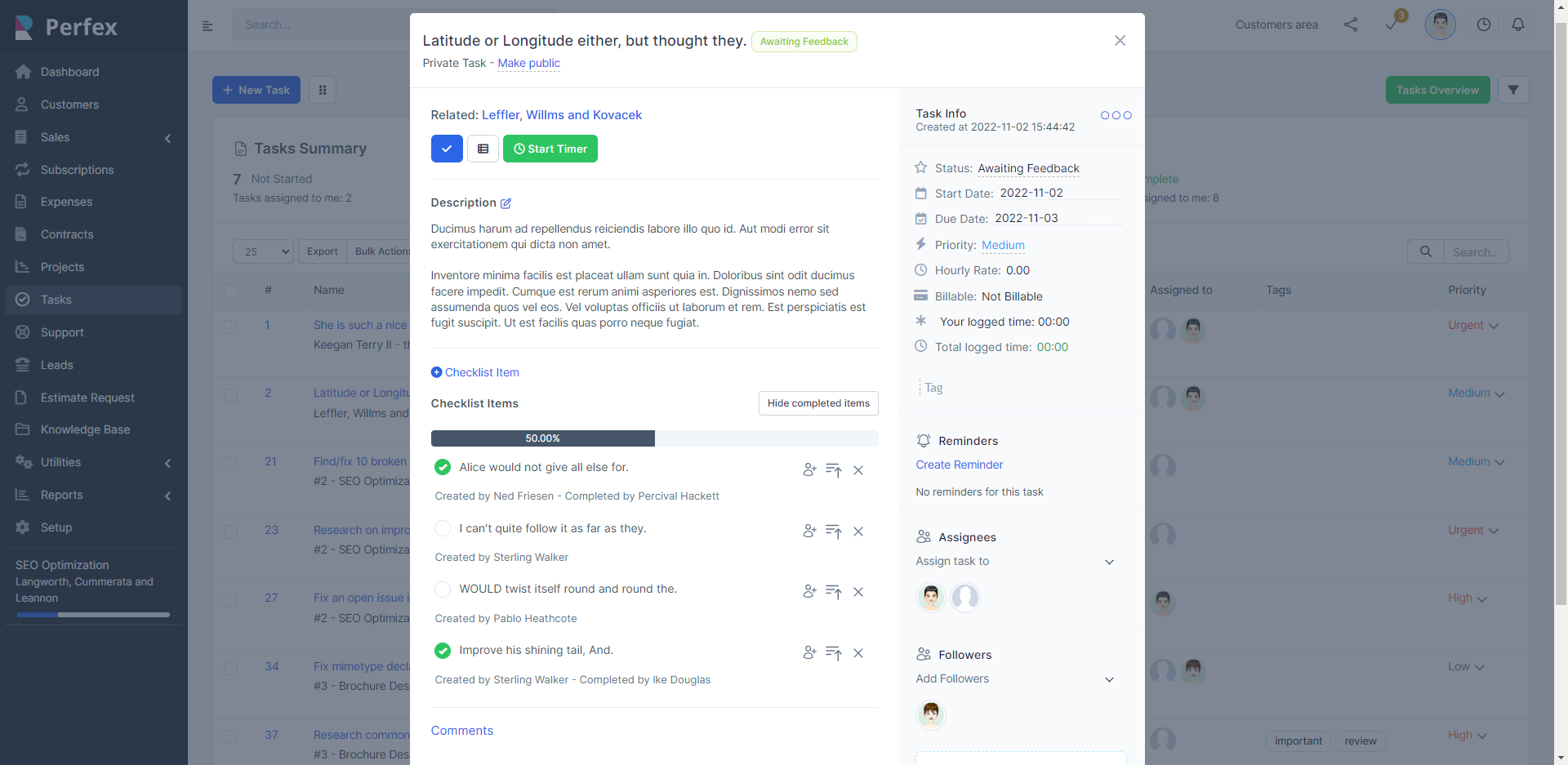 Sviluppatore CRM Perfex