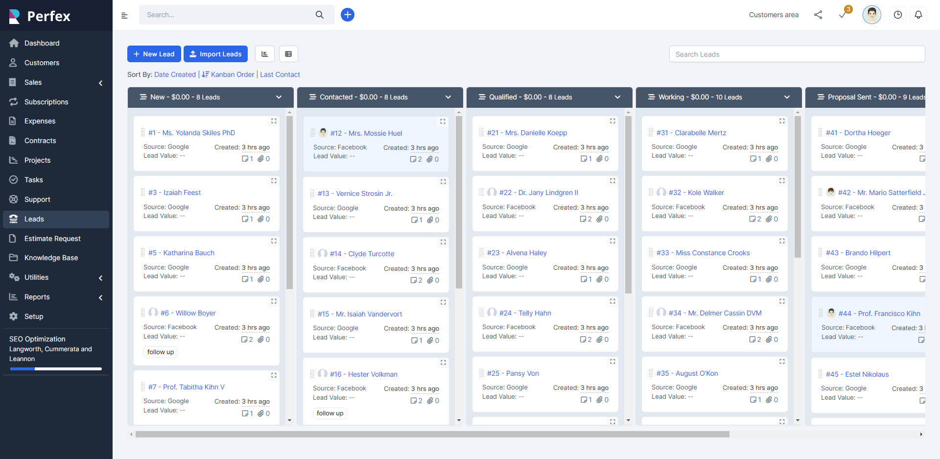 Sviluppatore CRM Perfex